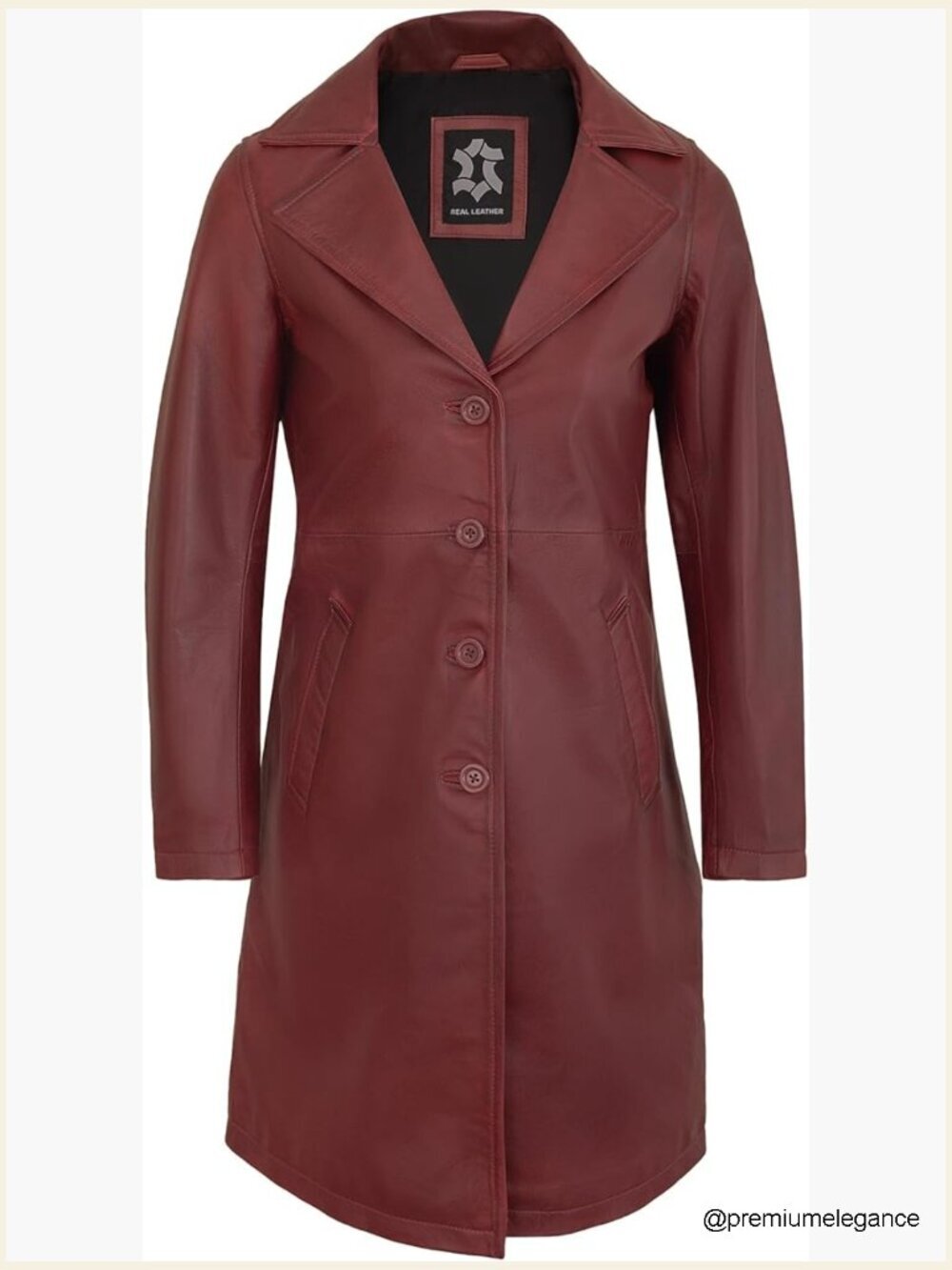 Real Lambskin Leather Car Coat Women Long Jacket Overcoat